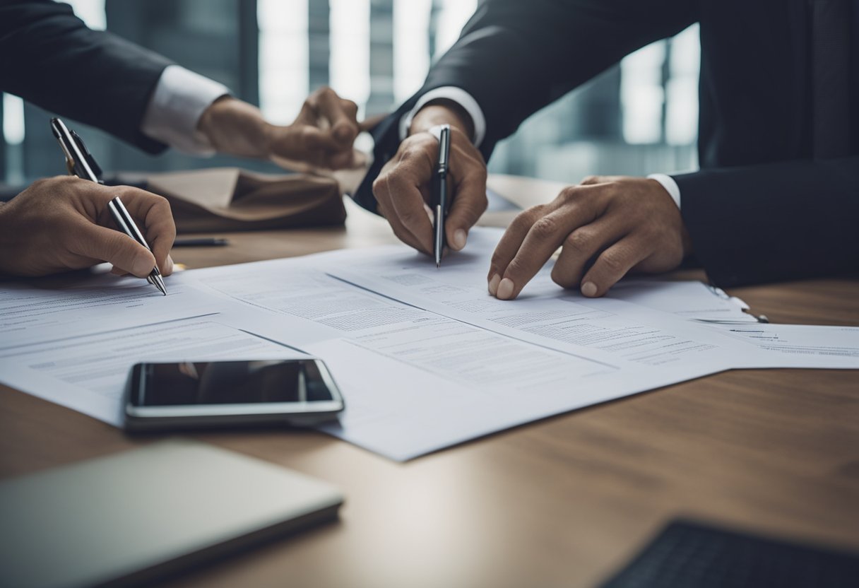 Commercial construction companies engage in procurement and tendering processes, reviewing documents and submitting bids for projects